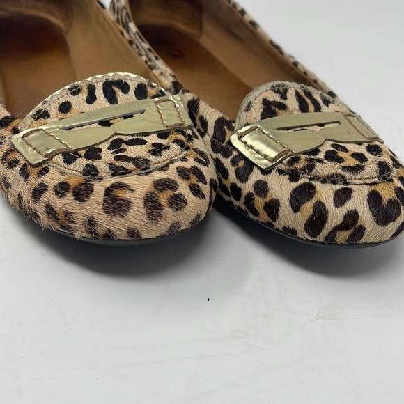 Sperry Calf Hair Leopard and Gold Slip On Shoe - Picture 12 of 13